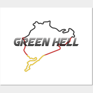 Nurburgring Nordschleife German Race Track - Famous Circuit Green Hell Posters and Art